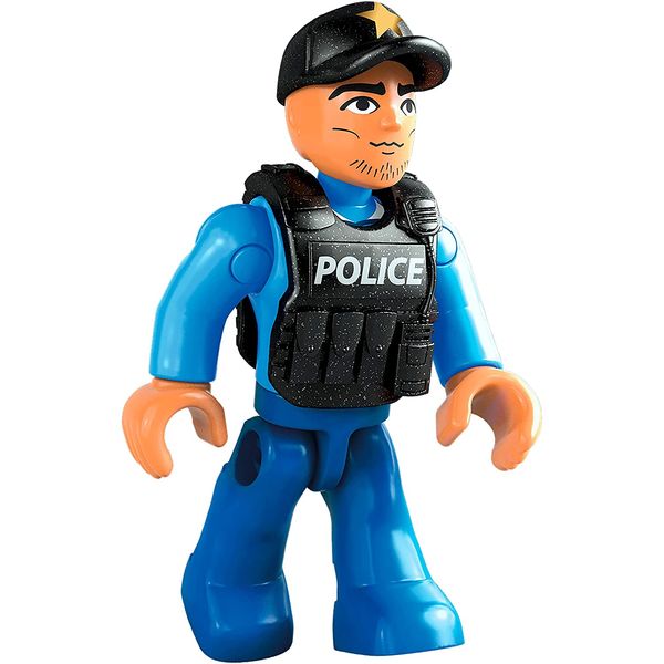 Blocos de Encaixe - Mega Construx - Wonder Builders - Resgate - Carro de Polícia - Mattel Mattel