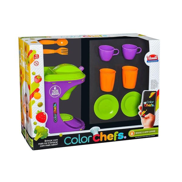 Color Chefs Kit Cafeteira - LARANJA/VERDE Usual Plastic