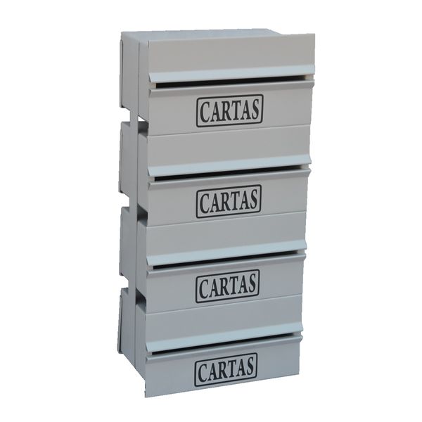 Caixa Correio Condomínio Detrás Para Muro Cinza 4 Módulos Caixa Correio Condomínio Detrás Para Muro Cinza 4 Módulos