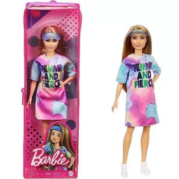 Barbie Fashionista - VESTIDO ROSA/AZUL FBR37
