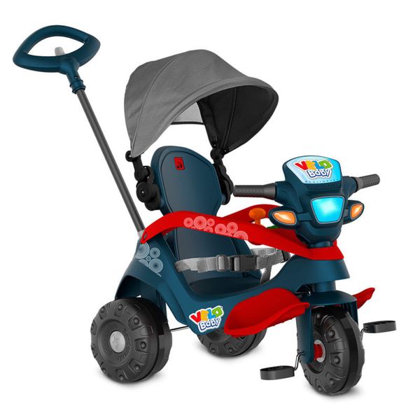 Triciclo Infantil Reclinável com Capota Velobaby Bandeirante Bandeirante Triciclo Infantil Reclinável com Capota Velobaby Bandeirante Bandeirante