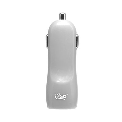 Carregador Veicular I2GO com 2 Saídas USB Entrada 12-24V Saída 2.1A Branco