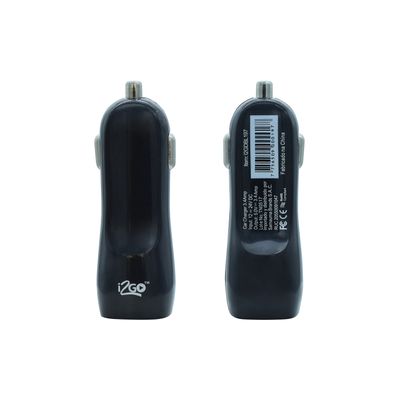 Carregador Veicular I2GO com 2 Saídas USB Entrada 12-24V Saída 2.1A Preto
