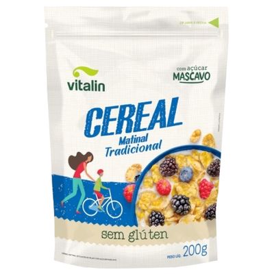 Cereal Matinal Tradicional Sem Glúten Vegano Vitalin 200g