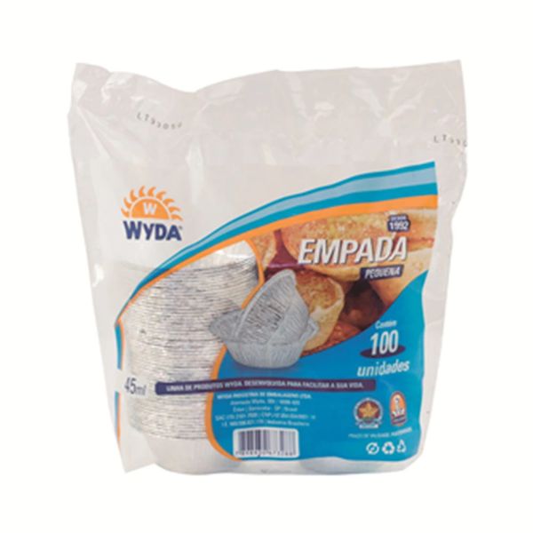 Forma para Empadas Wyda em Alumínio 45ml com 100 Unidades