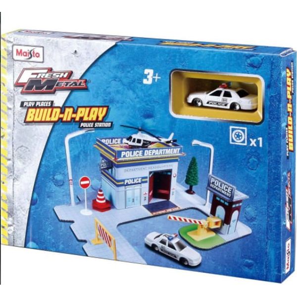 Playset - Estação Policial - Constrói E Brinca - Fresh Metal - Maisto - POLICE STATION MAI12513 Playset - Estação Policial - Constrói E Brinca - Fresh Metal - Maisto - POLICE STATION MAI12513