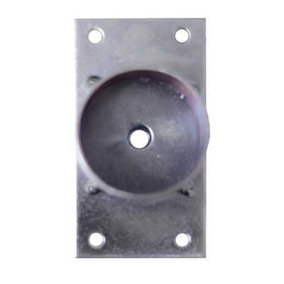 Chapinha Chapa Reta com Tubo Fixação Pés Palito Rosca 5/16 Zincada G59