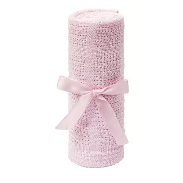 Mantinha Trico Baby Rosa BUB12611 Buba Mantinha Trico Baby Rosa BUB12611 Buba