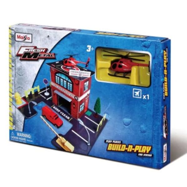 Playset Fresh Metal - Corpo De Bombeiros - Constrói E Brinca - Maisto - FIRE STATION MAI12512 Playset Fresh Metal - Corpo De Bombeiros - Constrói E Brinca - Maisto - FIRE STATION MAI12512