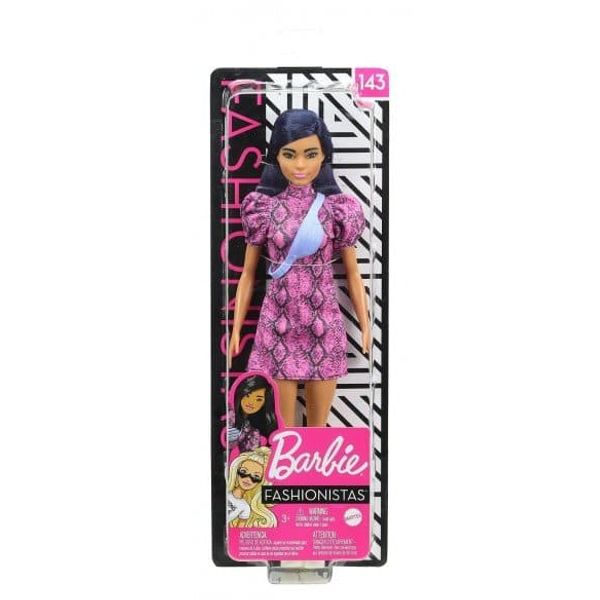 Barbie Fashionista - VESTIDO ROSA BOLSA POSHET FBR37