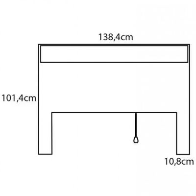Cabeceira para Cama Box Casal Bartira Versatti com Tomada Café