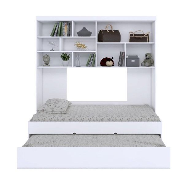 Quarto Infantil Modulado 2 Portas Com Bicama Chiara Branco - Phoenix