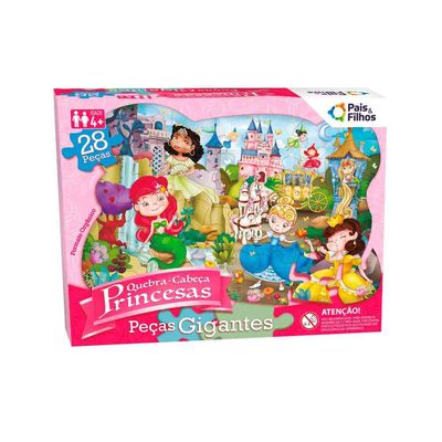 Quebra-Cabeça - 28 Peças Gigantes - Princesas - Pais e Filhos