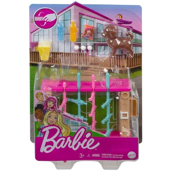 Barbie Mini Playset com Pets - PEBOLIM Mattel