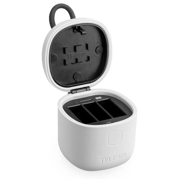Carregador Triplo para GoPro Hero 8 7 6 5 Black e Hero 2018 - Telesin
