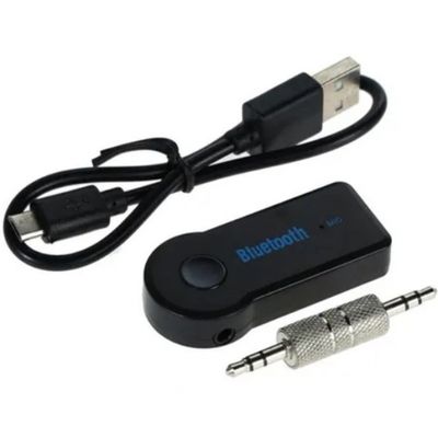 Adaptador Bluetooth P2 Música Chamada Som Carro 3.5mm Sem Fio