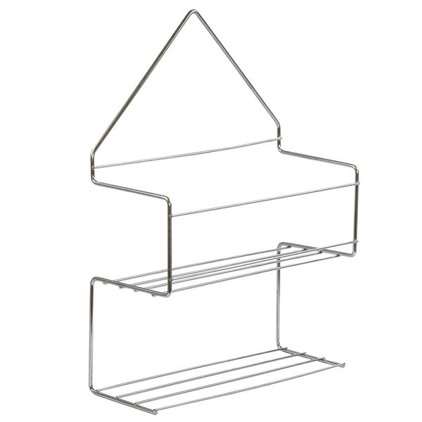 Porta Shampoo e Sabonete Suporte Duplo de Registro sem Furo Cromado Porta Shampoo e Sabonete Suporte Duplo de Registro sem Furo Cromado