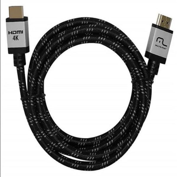 Cabo HDMI 2.0 de Nylon 4K Preto 3M - Multilaser