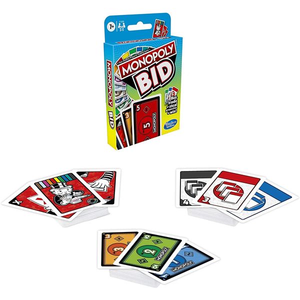 Jogo Monopoly Bid Jogo de Cartas Rápido Hasbro