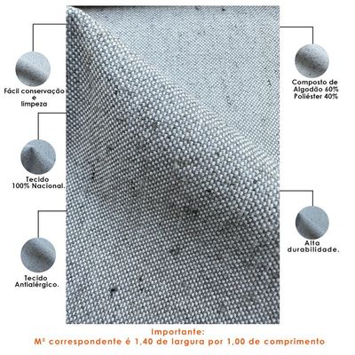 Tecido Linho Bege Para Poltrona Puff Cabeceira Estofados Decoração T02 Metro - Lyam Decor