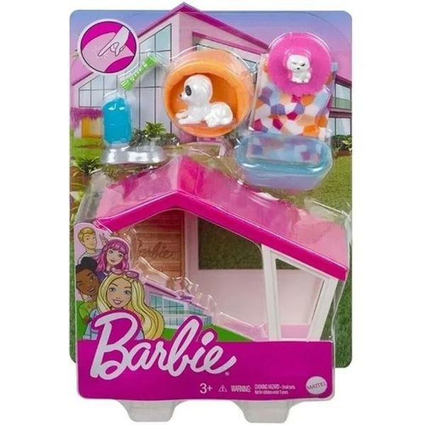 Barbie Mini Playset com Pets - PET CASINHA Mattel