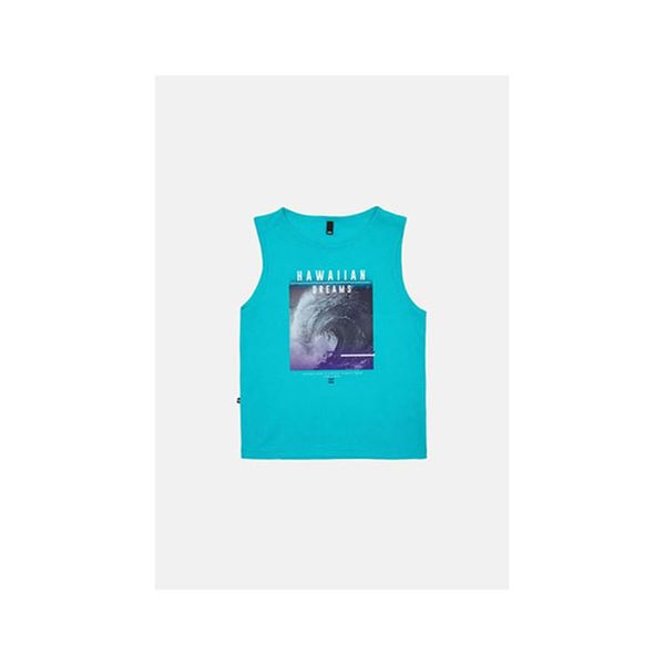 Regata Masculina Estampada Turquesa 9691A - HD G
