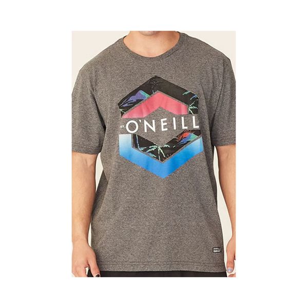 Camiseta Básica Masculina Estampada Cinza Mescla Escuro 9388A - O'Neill GG