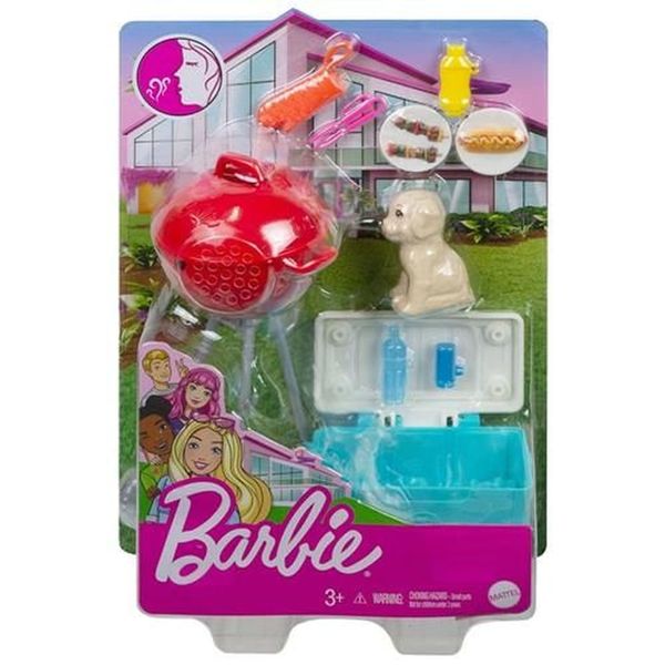 Barbie Mini Playset com Pets - CHURRASQUEIRA Mattel