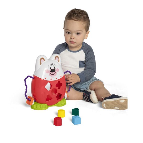 Brinquedo Educativo - Amigo Pet com Blocos - VERMELHO Tateti