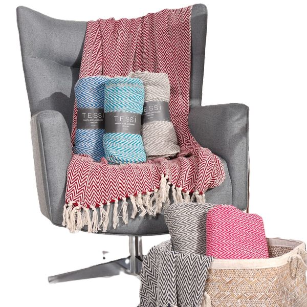 MANTA PARA SOFA FIO TINTO JACQUARD TESSI 1,20m x 1,50m SORT.