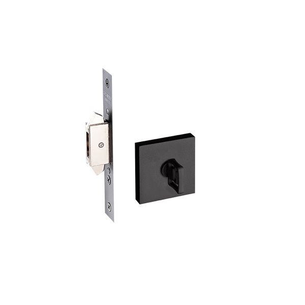 FECHADURA PORTA CORRER BANHEIRO WC PADO PRETA PRETO TRAVA EXPANSIVA QUADRADA EPT