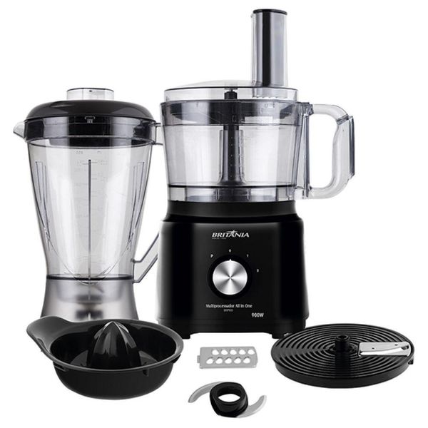 Multiprocessador All In One Preto 900W Britânia 220V