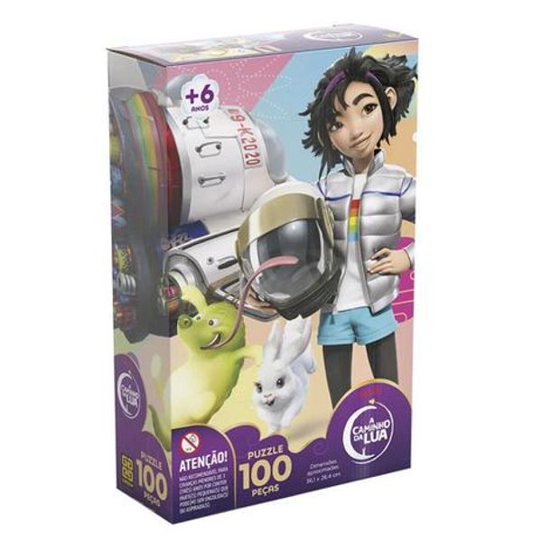 Quebra Cabeça A Caminho da Lua 100 peças Grow Quebra Cabeça A Caminho da Lua 100 peças Grow