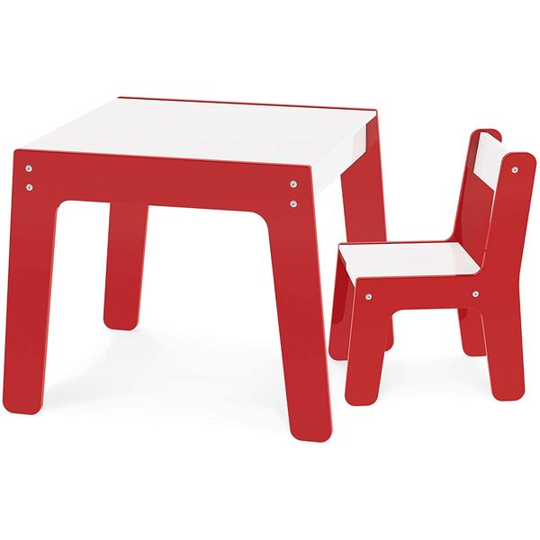 Conjunto - Mesa + Cadeira - Vermelho - Junges JUN992 Conjunto - Mesa + Cadeira - Vermelho - Junges JUN992