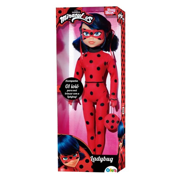 Boneca Miraculous - Ladybug - 55 cm - Novabrink BBRA1860 Boneca Miraculous - Ladybug - 55 cm - Novabrink BBRA1860