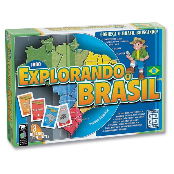 Jogo explorando o Brasil - Grow GROW01658 Jogo explorando o Brasil - Grow GROW01658