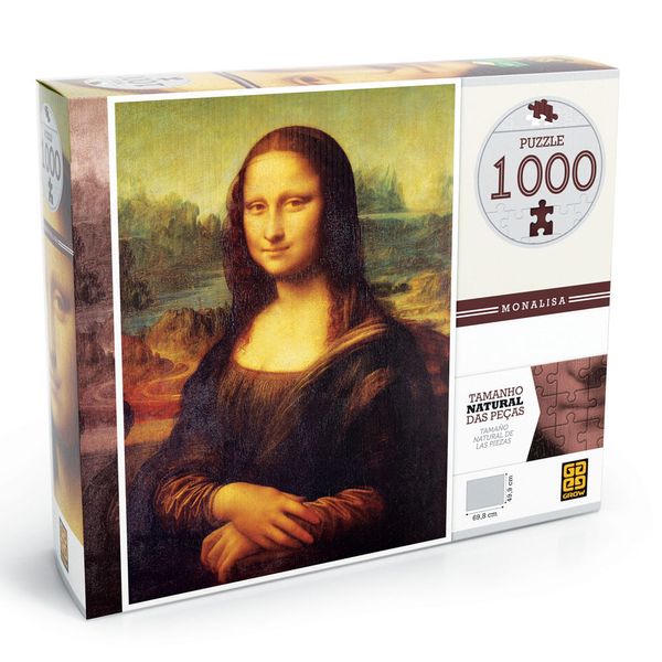 Quebra-Cabeça - 1000 Peças - Leonardo Da Vinci - Monalisa - Grow Grow
