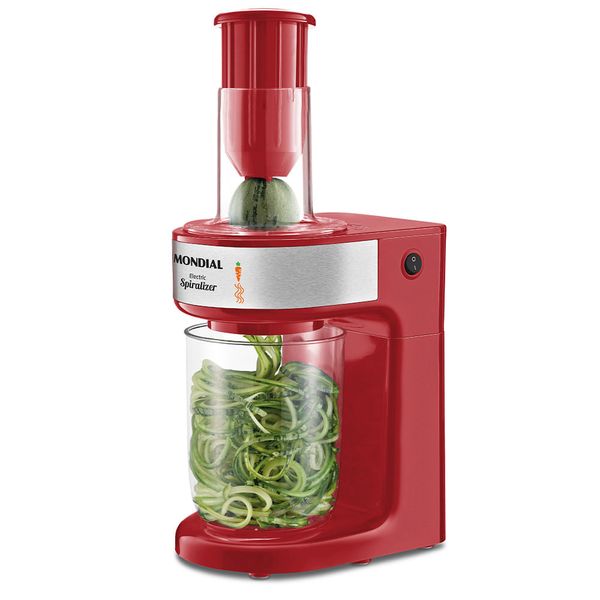 Cortador Elétrico Mondial Spiralizer Vermelho CS-02 CORTADOR ESPIRAL-127V-VERMELHO/INOX