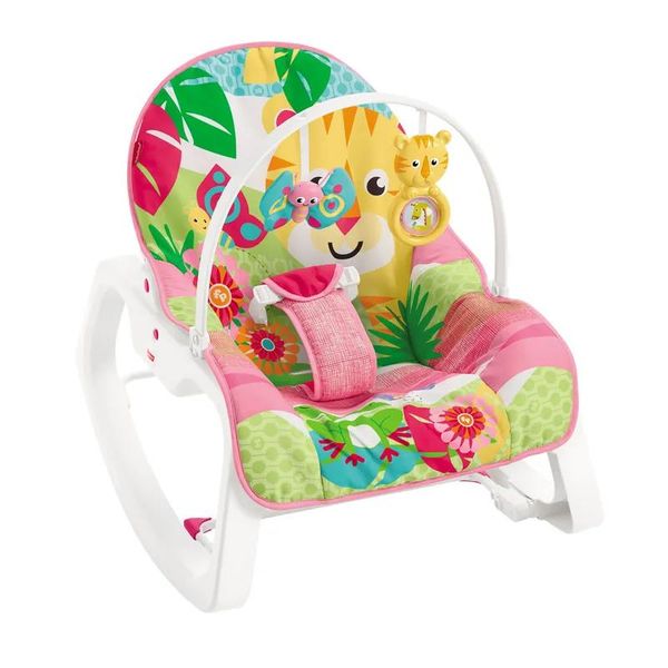 Cadeira de Descanso - Infant-to-Toddler Rocker - Tigre - Rosa - Fisher-Price GDP95