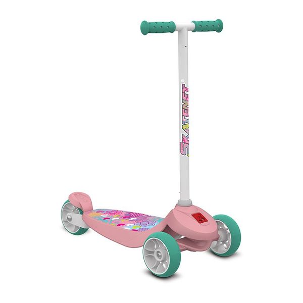 Patinete Skatenet - Kid Flowers - Rosa - Bandeirante BAND1501 Patinete Skatenet - Kid Flowers - Rosa - Bandeirante BAND1501