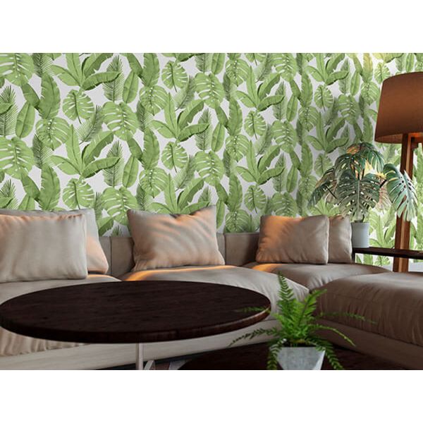 Papel de Parede Atemporal Folhagens Verde 3702 - Rolo: 10m x 52cm
