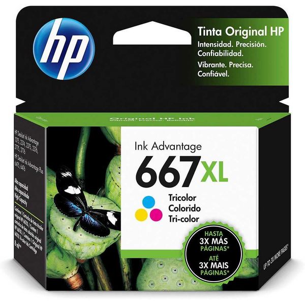 CARTUCHO HP 667XL COLORIDO 8ML ORIGINAL