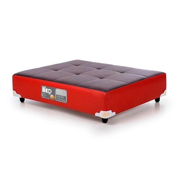 Colchão Pet Cachorro - Gato Grande Castorpet Bed Marrom-vermelho (100x80x19)