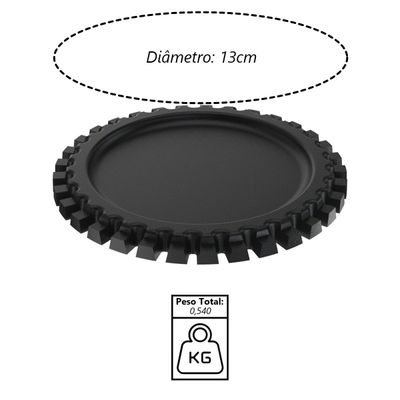 Queimador Palmatoria Médio Completo de Alta Pressão 13cm