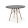 Conjunto de Mesa de Jantar Eames Eiffel Redonda 100cm Tampo de Madeira Preto com 5 Cadeiras Pretas