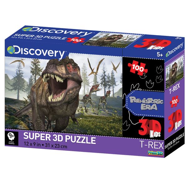 Quebra Cabeça Super 3D Modelo Dinossauros na Pré-História com 100 Peças Multikids - BR1058 BR1058 Quebra Cabeça Super 3D Modelo Dinossauros na Pré-História com 100 Peças Multikids - BR1058 BR1058