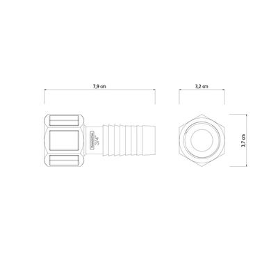 Adaptador com Rosca Interna 3/4 polegada Tramontina para Mangueiras - à granel