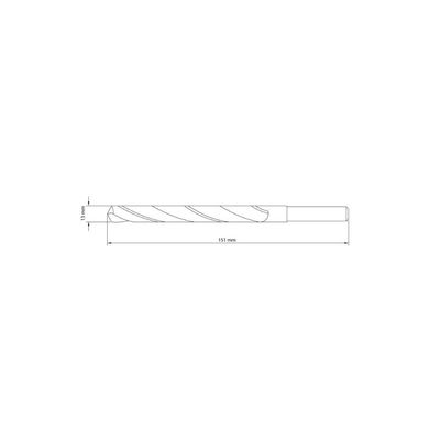 Broca para Aço 13x151 mm Tramontina em Aço Rápido HSS DIN 338