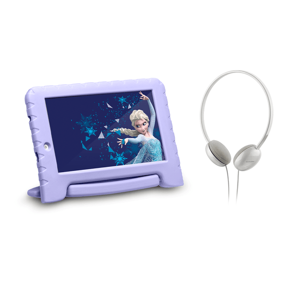 Combo Kids - Tablet Multilaser Disney Frozen Plus Wi Fi Tela 7 Pol. 16GB Quad Core e Fone De Ouvido Headset Light P2 Branco - NB315K NB315K