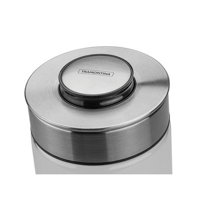 Pote de Vidro Tramontina Purezza com Tampa de Aço Inox 10 cm 1,8 L